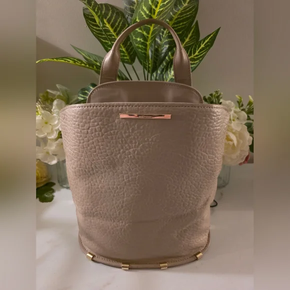 ZAC Zac Posen Taupe Textured Pebbled Leather  Backpack - Picture 3 of 5